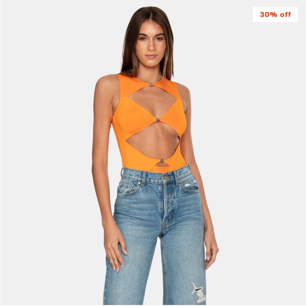 NWT OW Collection Orange Chara Bodysuit Size M